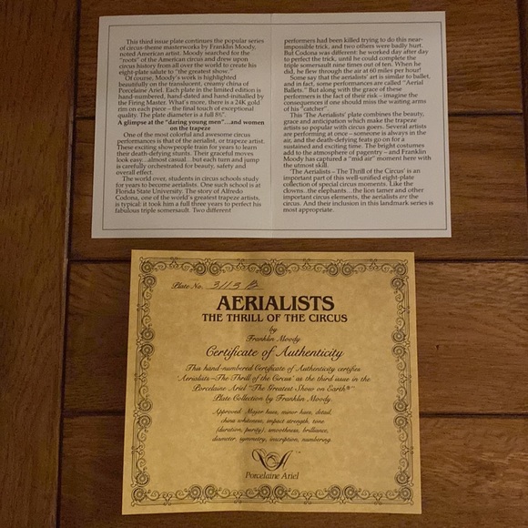The Greatest Show on Earth Aerialists Plate. - Picture 5 of 5